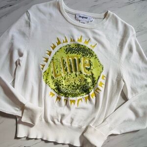 Desigual “Lime” Graphic Knit Shirt - Accepting offers